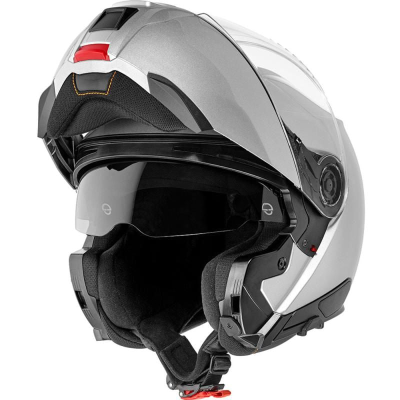 Schuberth C5 Gloss Silver Modular Flip Front Motorcycle Helmet - New for 2023/2024 - Averys Motorcycles