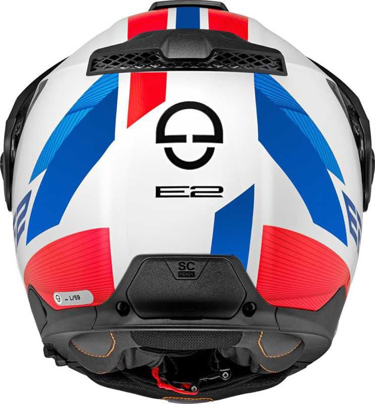 Schuberth E2 Defender Black & White Adventure Flip Front Motorcycle Helmet - New for 2023/2024 - Averys Motorcycles