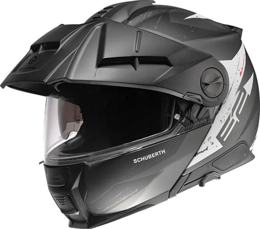 Schuberth E2 Explorer Black & Anthracite Adventure Flip Front Motorcycle Helmet - New for 2023/2024 - Averys Motorcycles