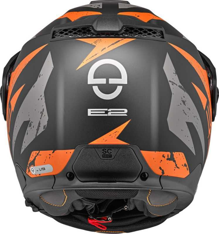 Schuberth E2 Explorer Black & Orange Adventure Flip Front Motorcycle Helmet - New for 2023/2024 - Averys Motorcycles