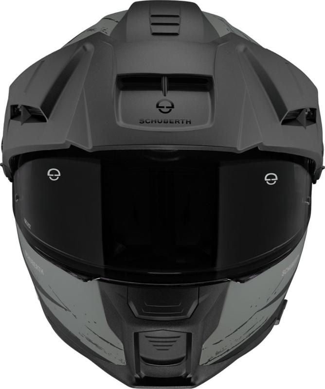 Schuberth E2 Explorer Black & Orange Adventure Flip Front Motorcycle Helmet - New for 2023/2024 - Averys Motorcycles