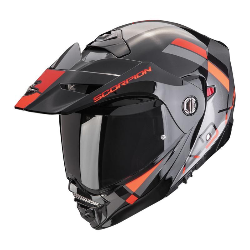 Scorpion Exo ADX-2 Galane Black & Red Flip Front Motorcycle Helmet - New for 2023/2024 - Averys Motorcycles