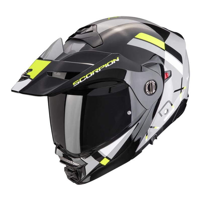 Scorpion Exo ADX-2 Galane Black & Yellow Flip Front Motorcycle Helmet - New for 2023/2024 - Averys Motorcycles