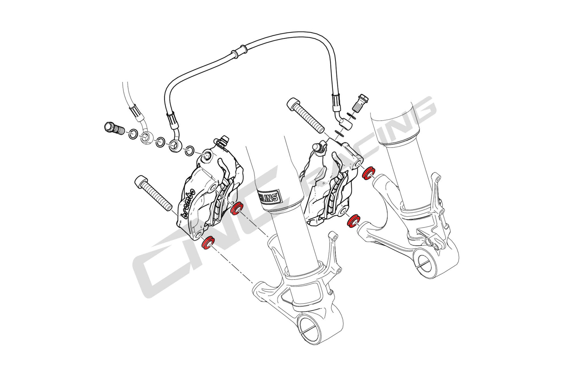 Caliper Spacers - Averys Motorcycles