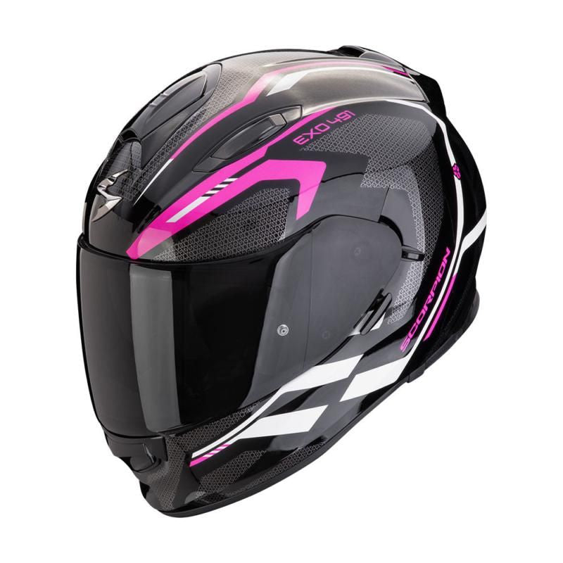 Scorpion Exo 491 Kripta Black & Pink Motorcycle Helmet - New for 2023/2024 - Averys Motorcycles