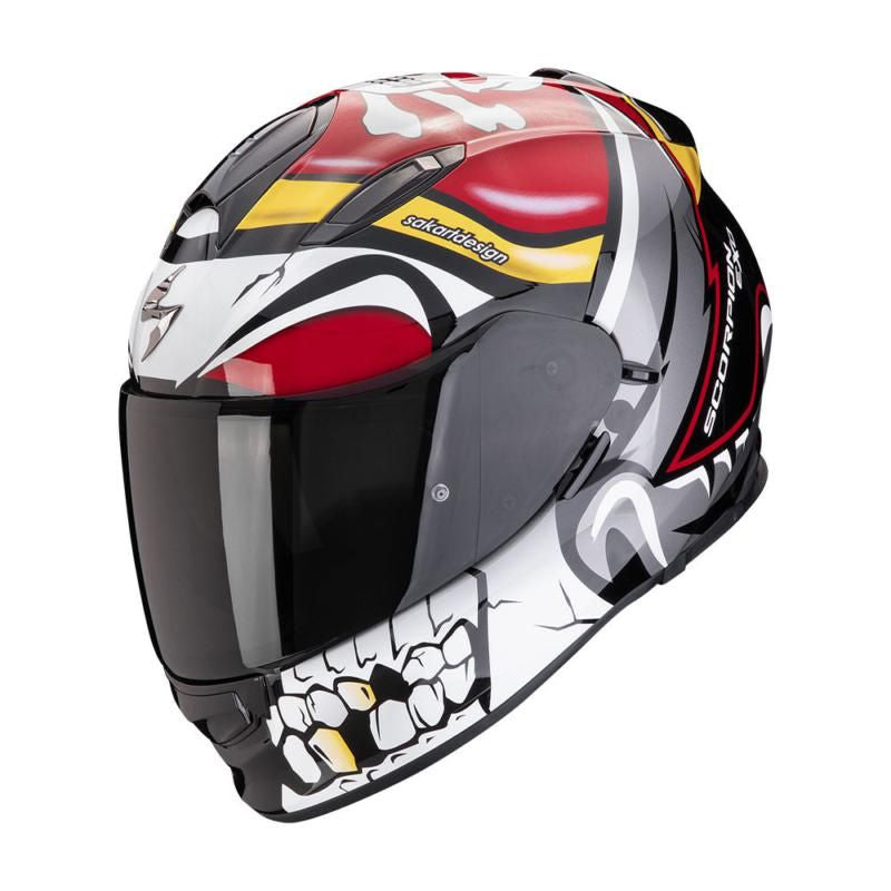 Scorpion Exo 491 Pirate Red Motorcycle Helmet - New for 2023/2024 - Averys Motorcycles