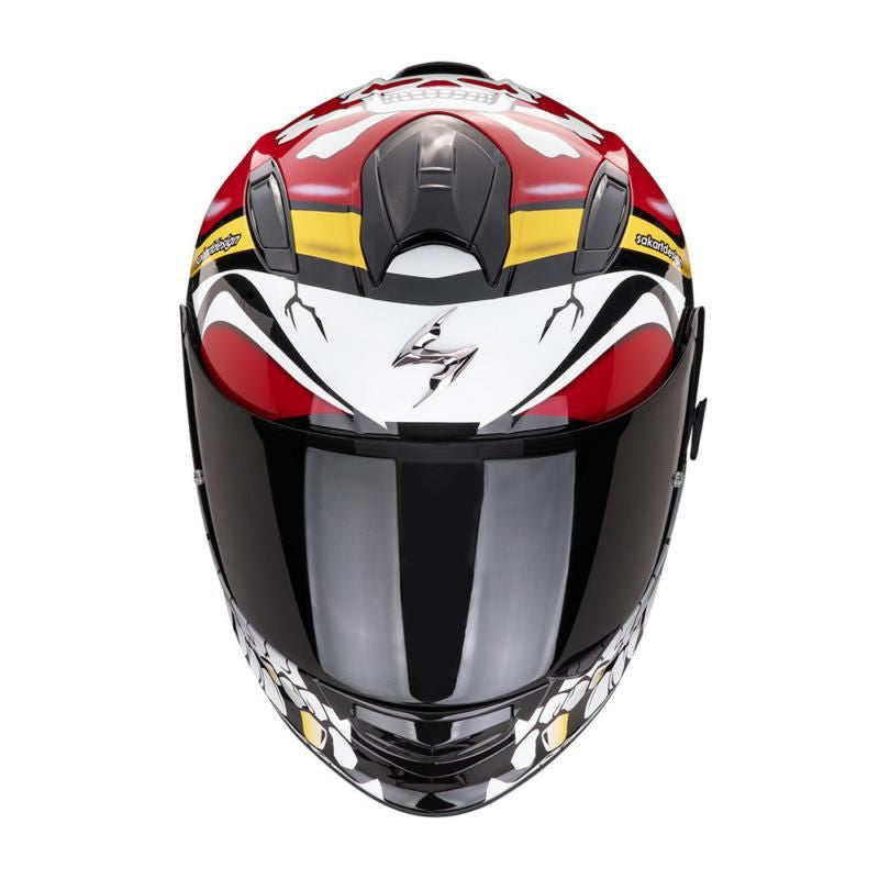 Scorpion Exo 491 Pirate Red Motorcycle Helmet - New for 2023/2024 - Averys Motorcycles