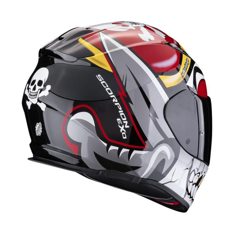 Scorpion Exo 491 Pirate Red Motorcycle Helmet - New for 2023/2024 - Averys Motorcycles