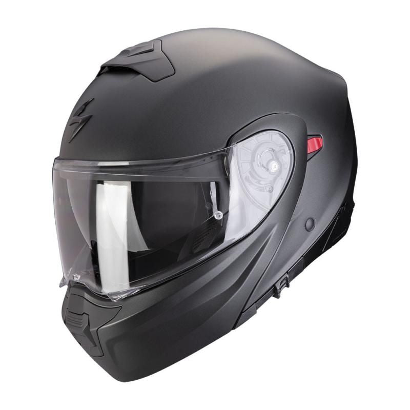 Scorpion Exo 930 Evo Matt Black Modular Flip Front Motorcycle Helmet - New for 2023/2024 - Averys Motorcycles